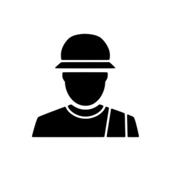 vector illustration icon of Human Avatar glyph