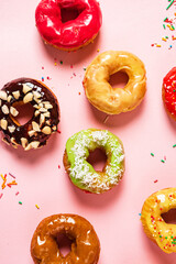 Homemade Round Glazed Donuts Ready to Eat