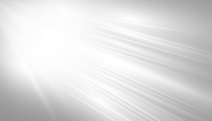 Vector transparent sunlight special lens flash light effect.front sun lens flash. Vector blur in the light of radiance. Element of decor. Horizontal stellar rays and searchlight. 