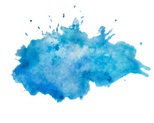 abstract watercolor bright  blue  background
