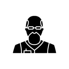 vector illustration icon of Human Avatar glyph