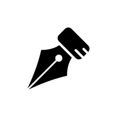 fountain pen icon logo illustration design