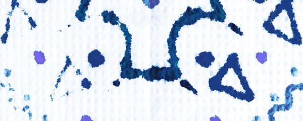 Royal Blue Artistic Element. Navy Blue Ink Dirty