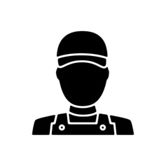 vector illustration icon of Human Avatar glyph