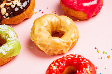 Homemade Round Glazed Donuts Ready to Eat