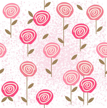 seamless floral pattern with roses