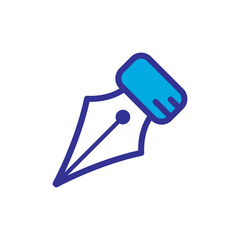 fountain pen icon logo illustration design