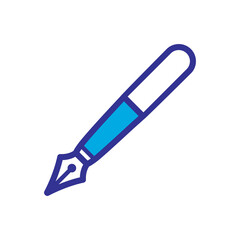 fountain pen icon logo illustration design