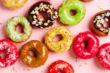 Homemade Round Glazed Donuts Ready to Eat