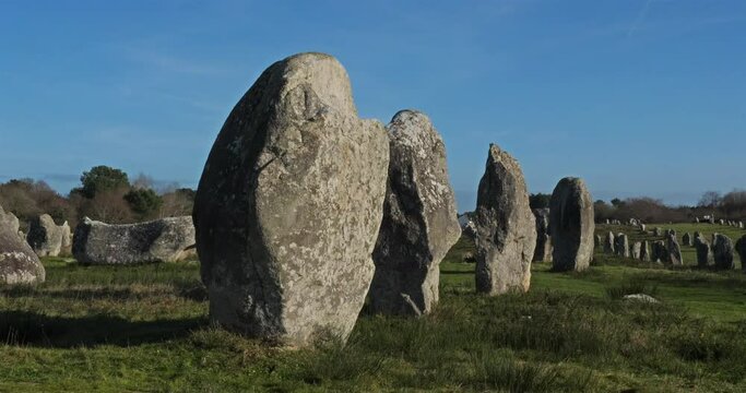 The stone alignments,Carnac, Morbihan, Brittany, France