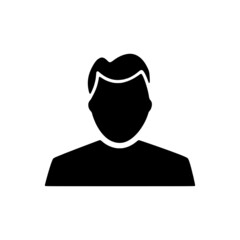 vector illustration icon of Human Avatar glyph