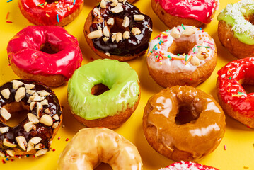 Homemade Round Glazed Donuts Ready to Eat