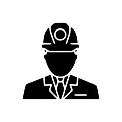 vector illustration icon of Human Avatar glyph