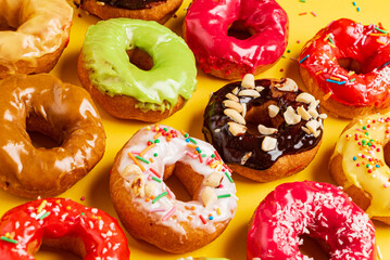 Homemade Round Glazed Donuts Ready to Eat