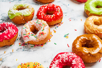 Homemade Round Glazed Donuts Ready to Eat