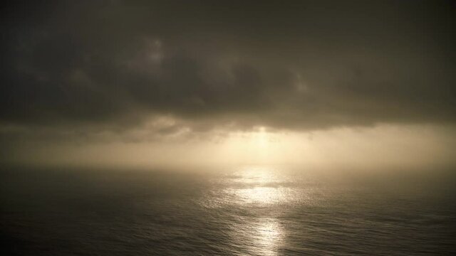 Sunbeam over the Atlantic ocean, Azores