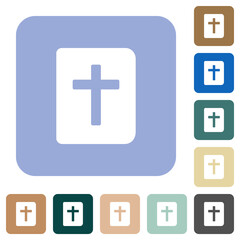 Holy bible rounded square flat icons