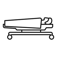 Hospital anesthesia icon. Outline hospital anesthesia vector icon for web design isolated on white background