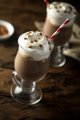 Homemade gingerbread latte or hot chocolate