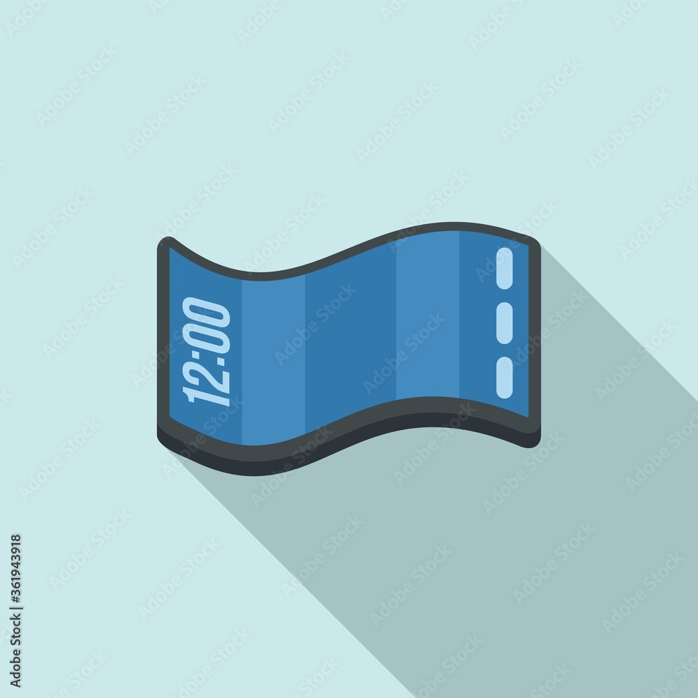 Poster flexible display icon. flat illustration of flexible display vector icon for web design