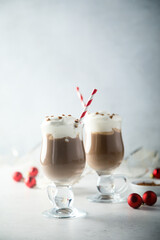 Homemade gingerbread latte or hot chocolate