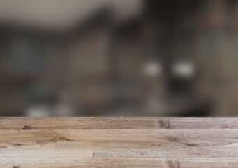 Background with empty wooden table. Flooring