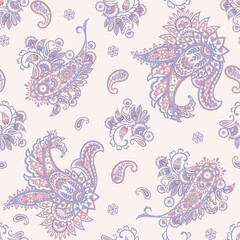 Paisley Ornamental seamless pattern. Floral background