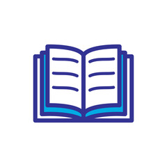open book icon logo illustration design