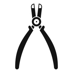 Steel pliers icon. Simple illustration of steel pliers vector icon for web design isolated on white background