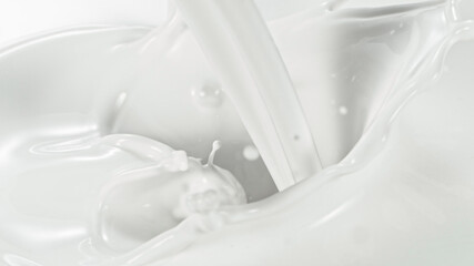 Fototapeta na wymiar Splash of milk, macro shot