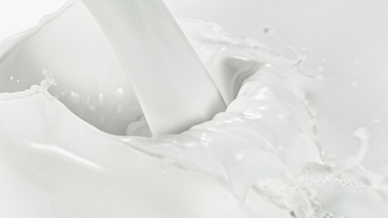 Fototapeta na wymiar Splash of milk, macro shot