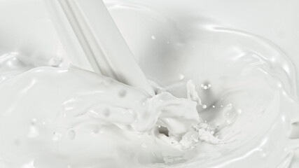 Splash of milk, macro shot