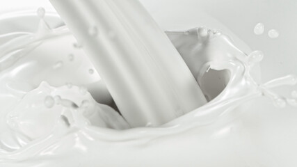 Splash of milk, macro shot