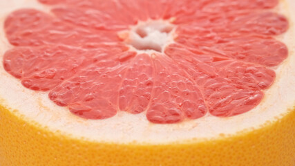 red grapefruit closeup, macro shot