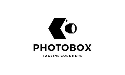 photo box logo design concept