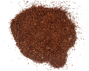 Pile of ground coffee