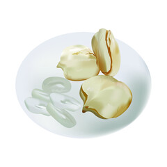 Fresh Asian palmyra palm or Sugar palm Fruit