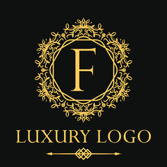 Luxury logo. Premium elegant initial letter design template for restaurant, hotel, boutique, cafe, Hotel, Heraldic, Jewelry, Fashion and other business