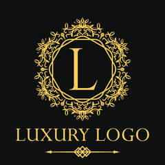 Luxury logo. Premium elegant initial letter design template for restaurant, hotel, boutique, cafe, Hotel, Heraldic, Jewelry, Fashion and other business