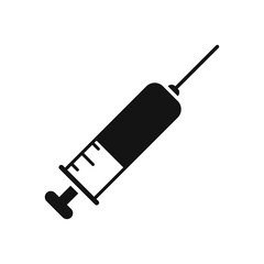 Syringe vector icon, medical health care vaccine injection tool isolated on white background illustration