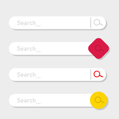 Obraz premium Search bar vector, web site navigation isolated menu illustration