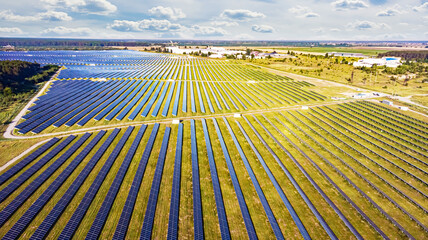 Photovoltaic panels to produce clean, sustainable, renewable energy - alternative electricity source