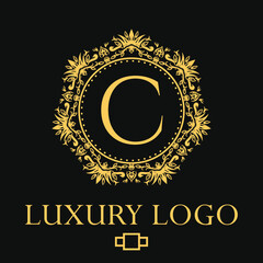 Luxury logo. Premium elegant initial letter design template for restaurant, hotel, boutique, cafe, Hotel, Heraldic, Jewelry, Fashion and other business
