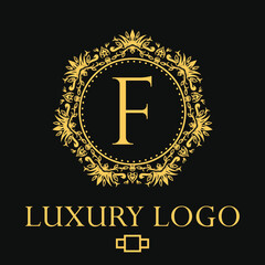 Luxury logo. Premium elegant initial letter design template for restaurant, hotel, boutique, cafe, Hotel, Heraldic, Jewelry, Fashion and other business