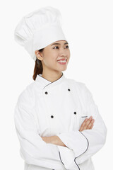 Portrait of a female chef smiling