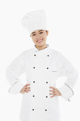 Portrait of a female chef smiling