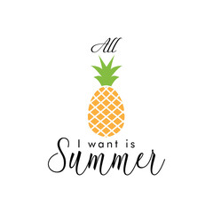 Summer quote lettering typograhpy
