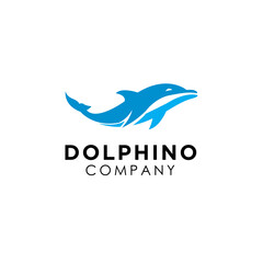 dolphin logo design vector illustration © Wahyu