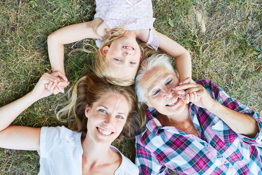 Women in three generations as a happy family