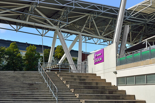 Sonera Stadium Is Modern And Versatile Football Stadium Next To Helsinki Ice Hall And Olympic Stadium. It Was Inaugurated In 2000. Suomi